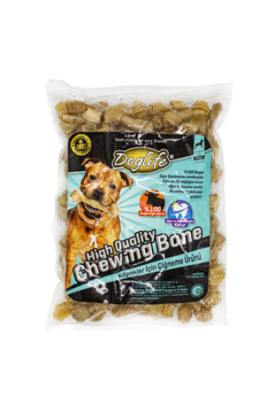 201214 DOGLİFE DÜĞÜMLÜ NATUREL KEMİK 100 LÜ